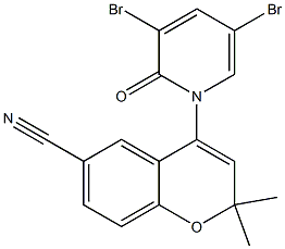  2,2-Dimethyl-6-cyano-4-[(3-bromo-5-bromo-1,2-dihydro-2-oxopyridin)-1-yl]-2H-1-benzopyran