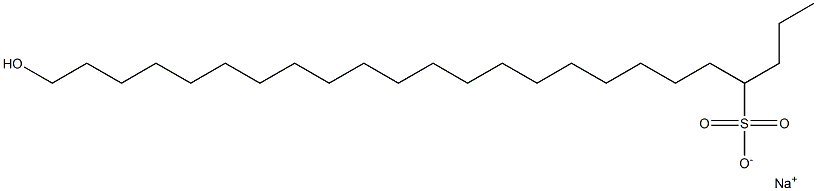 24-ヒドロキシテトラコサン-4-スルホン酸ナトリウム 化学構造式