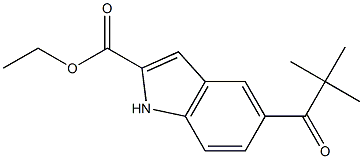 5-Pivaloyl-1H-indole-2-carboxylic acid ethyl ester,,结构式