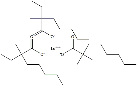 Lutetium bis(2-ethyl-2-methylheptanoate)2,2-dimethyloctanoate Structure