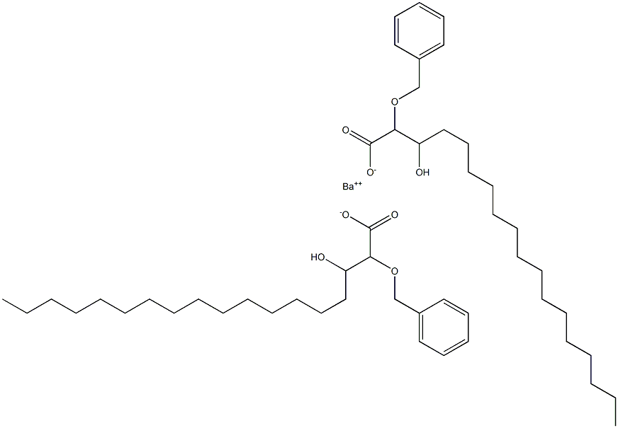 Bis(2-benzyloxy-3-hydroxystearic acid)barium salt,,结构式