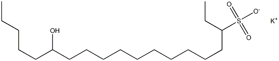 14-Hydroxynonadecane-3-sulfonic acid potassium salt Struktur