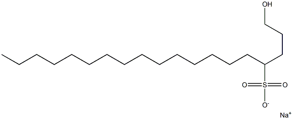 1-Hydroxynonadecane-4-sulfonic acid sodium salt Struktur
