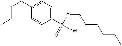 4-Butylphenylphosphonic acid hydrogen hexyl ester Structure