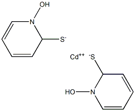 Cadmium di[1-hydroxy-1,2-dihydropyridine-2-thiolate] Structure