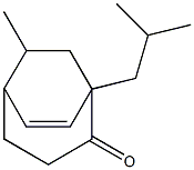 1-イソブチル-9-メチルビシクロ[3.2.2]ノナ-6-エン-2-オン 化学構造式