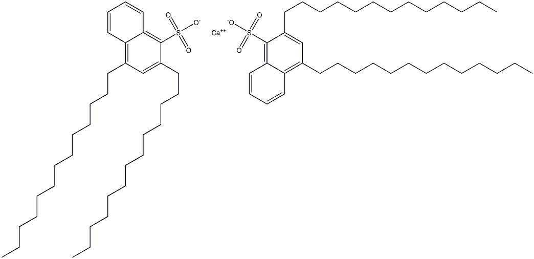Bis(2,4-ditridecyl-1-naphthalenesulfonic acid)calcium salt 结构式
