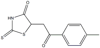 Dihydro-2-thioxo-5-[(4-methylphenyl)carbonylmethyl]thiazol-4(5H)-one,,结构式