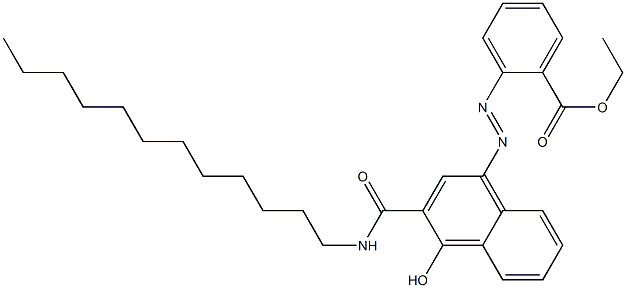 2-(2-Dodecylcarbamoyl-1-hydroxy-4-naphtylazo)benzoic acid ethyl ester