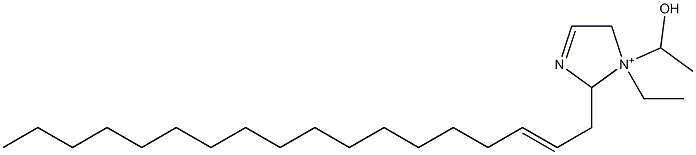 1-エチル-1-(1-ヒドロキシエチル)-2-(2-オクタデセニル)-3-イミダゾリン-1-イウム 化学構造式