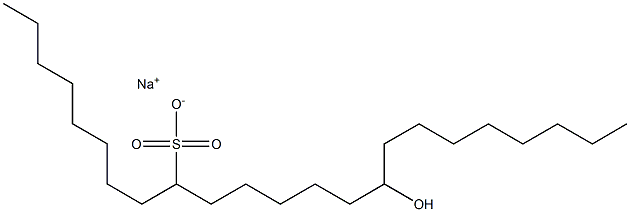 15-Hydroxytricosane-9-sulfonic acid sodium salt Struktur