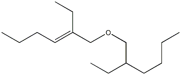 3-[(2-エチル-2-ヘキセニルオキシ)メチル]ヘプタン 化学構造式