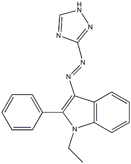 3-[(1-Ethyl-2-phenyl-1H-indol-3-yl)azo]-1H-1,2,4-triazole Structure