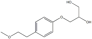 3-[4-(2-Methoxyethyl)phenoxy]propane-1,2-diol,,结构式