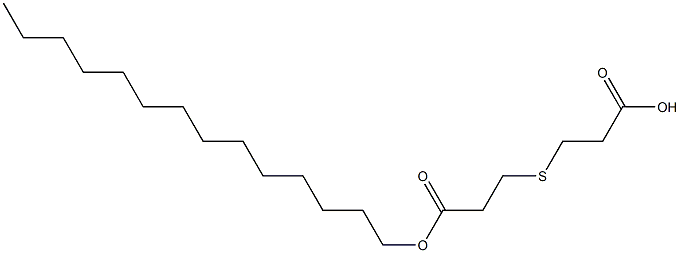 3,3'-Thiodipropionic acid hydrogen 1-tetradecyl ester Structure