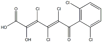 (2E,4E)-2-Hydroxy-3,4,5-trichloro-6-oxo-6-(2,6-dichlorophenyl)-2,4-hexadienoic acid