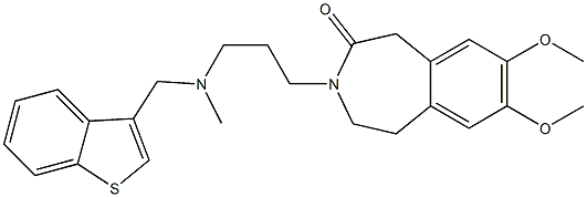 2,3-Dihydro-7,8-dimethoxy-3-[3-[N-[(1-benzothiophen-3-yl)methyl]-N-methylamino]propyl]-1H-3-benzazepin-4(5H)-one