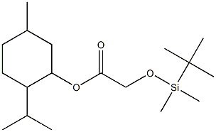 (-)-(tert-Butyldimethylsiloxy)acetic acid 2-isopropyl-5-methylcyclohexyl ester 结构式