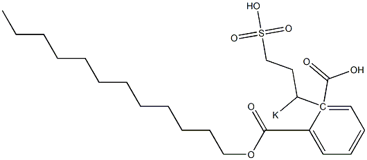 Phthalic acid 1-dodecyl 2-(1-potassiosulfopropyl) ester 结构式