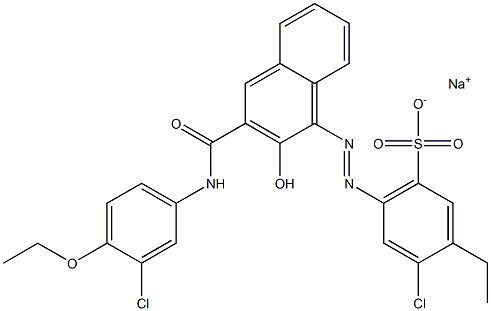  4-Chloro-3-ethyl-6-[[3-[[(3-chloro-4-ethoxyphenyl)amino]carbonyl]-2-hydroxy-1-naphtyl]azo]benzenesulfonic acid sodium salt