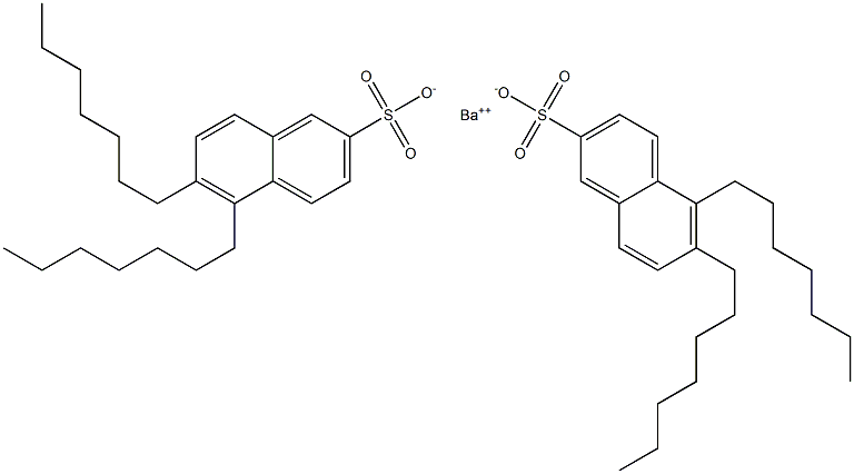Bis(5,6-diheptyl-2-naphthalenesulfonic acid)barium salt Struktur