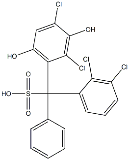 (2,3-Dichlorophenyl)(2,4-dichloro-3,6-dihydroxyphenyl)phenylmethanesulfonic acid Structure