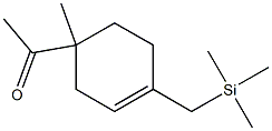 4-アセチル-4-メチル-1-(トリメチルシリルメチル)-1-シクロヘキセン 化学構造式