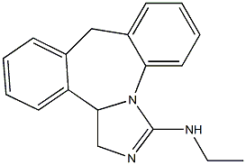 9,13b-ジヒドロ-3-エチルアミノ-1H-ジベンゾ[c,f]イミダゾ[1,5-a]アゼピン 化学構造式