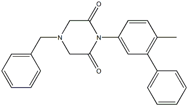 1-(6-Methyl-1,1'-biphenyl-3-yl)-4-benzyl-2,6-piperazinedione|