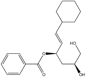 (2S,4R,5E)-4-Benzoyloxy-6-cyclohexyl-5-hexene-1,2-diol,,结构式