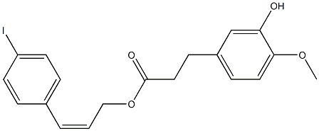 3-(3-Hydroxy-4-methoxyphenyl)propanoic acid (2Z)-3-(4-iodophenyl)-2-propenyl ester