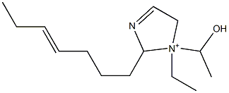 1-エチル-2-(4-ヘプテニル)-1-(1-ヒドロキシエチル)-3-イミダゾリン-1-イウム 化学構造式