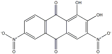 1,2-Dihydroxy-3,6-dinitroanthraquinone Struktur