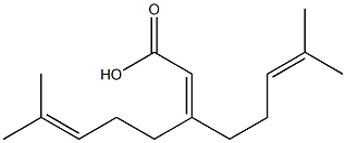 3-(4-Methyl-3-pentenyl)-7-methyl-2,6-octadienoic acid Structure