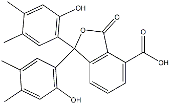 1,3-Dihydro-1,1-bis(6-hydroxy-3,4-dimethylphenyl)-3-oxoisobenzofuran-4-carboxylic acid,,结构式