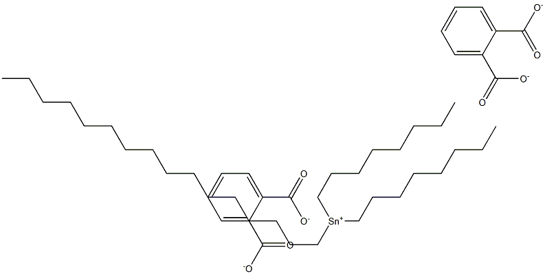 ビス(フタル酸1-ヘキサデシル)ジオクチルすず(IV) 化学構造式