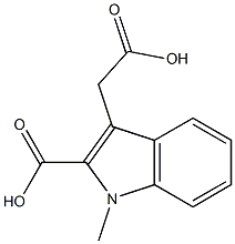 (1-Methyl-2-carboxy-1H-indol-3-yl)acetic acid Structure