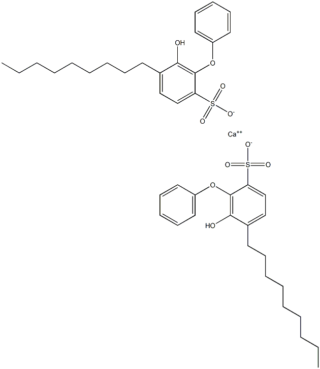 Bis(6-hydroxy-5-nonyl[oxybisbenzene]-2-sulfonic acid)calcium salt Structure