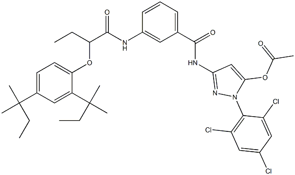 1-(2,4,6-Trichlorophenyl)-3-[3-[2-(2,4-di-tert-amylphenoxy)butanoylamino]benzoylamino]-5-acetoxy-1H-pyrazole