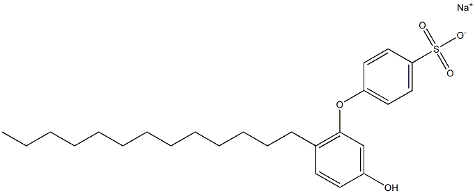 3'-Hydroxy-6'-tridecyl[oxybisbenzene]-4-sulfonic acid sodium salt Struktur