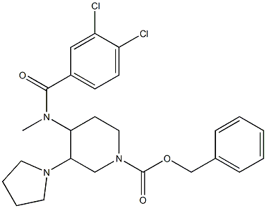 3-(1-Pyrrolidinyl)-4-[(3,4-dichlorobenzoyl)(methyl)amino]piperidine-1-carboxylic acid benzyl ester|