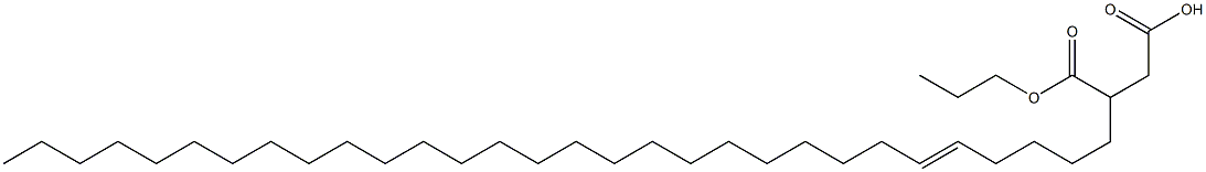 3-(5-Triacontenyl)succinic acid 1-hydrogen 4-propyl ester Struktur