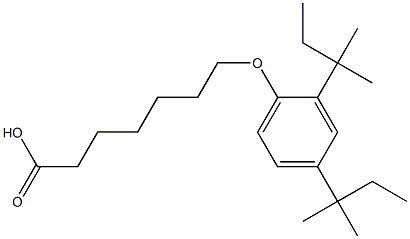 7-(2,4-Di-tert-pentylphenoxy)heptanoic acid 结构式