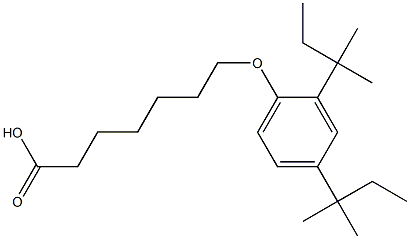 7-(2,4-Di-tert-pentylphenoxy)heptanoic acid Struktur