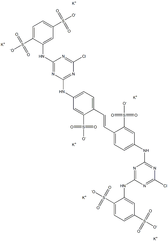  4,4'-Bis[4-chloro-6-(2,5-disulfoanilino)-1,3,5-triazin-2-ylamino]-2,2'-stilbenedisulfonic acid hexapotassium salt