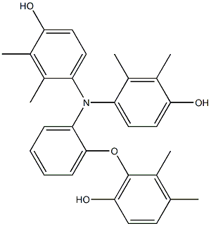 N,N-Bis(4-hydroxy-2,3-dimethylphenyl)-2-(6-hydroxy-2,3-dimethylphenoxy)benzenamine 结构式