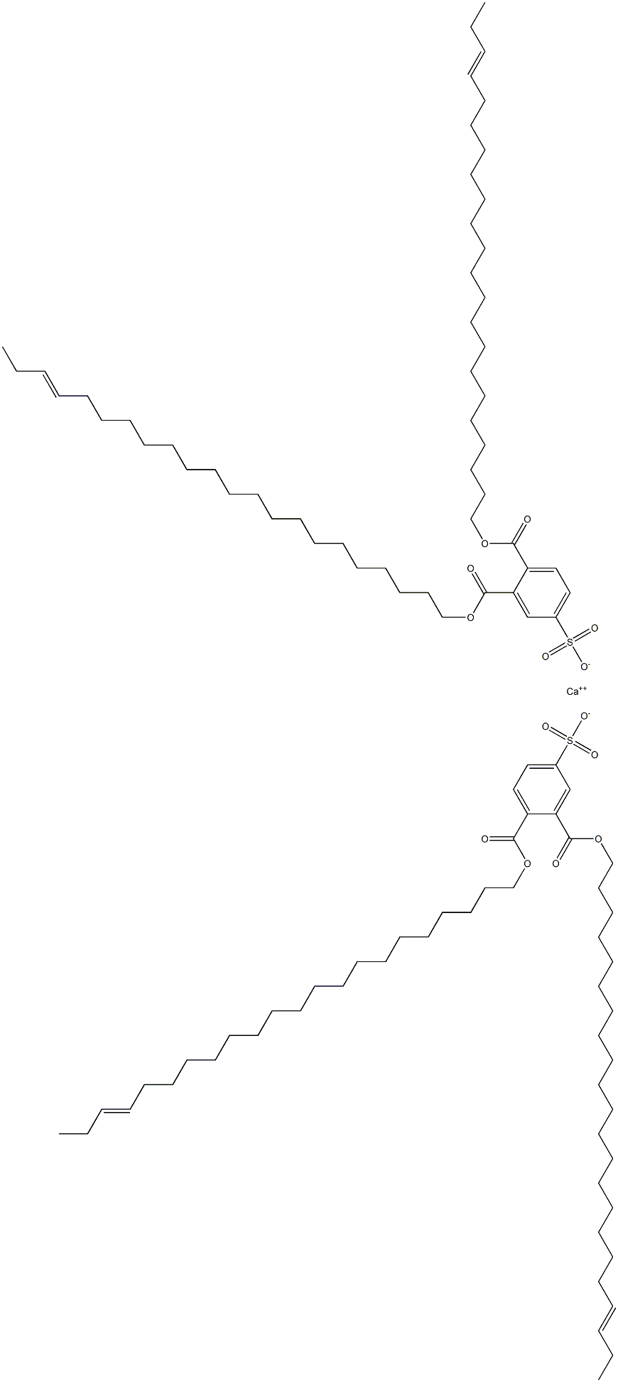 Bis[3,4-di(19-docosenyloxycarbonyl)benzenesulfonic acid]calcium salt Struktur