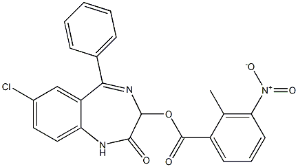 1,3-Dihydro-5-phenyl-7-chloro-2-oxo-2H-1,4-benzodiazepin-3-ol 2-methyl-3-nitrobenzoate