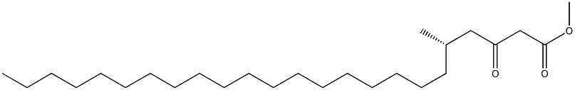 [S,(-)]-5-Methyl-3-oxotetracosanoic acid methyl ester Structure