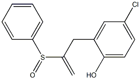 4-Chloro-2-[2-(phenylsulfinyl)-2-propenyl]phenol Struktur